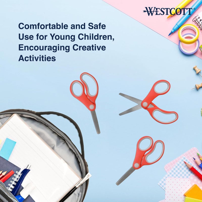 Westcott 55845 Right- and Left-Handed Scissors, Kids' Scissors, Back to School, Classroom Supplies, Ages 4-8, 5-Inch Blunt Tip, 30 Pack Assorted - Image 4